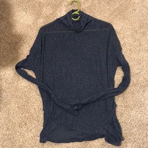 Free people sheer blue turtle neck
